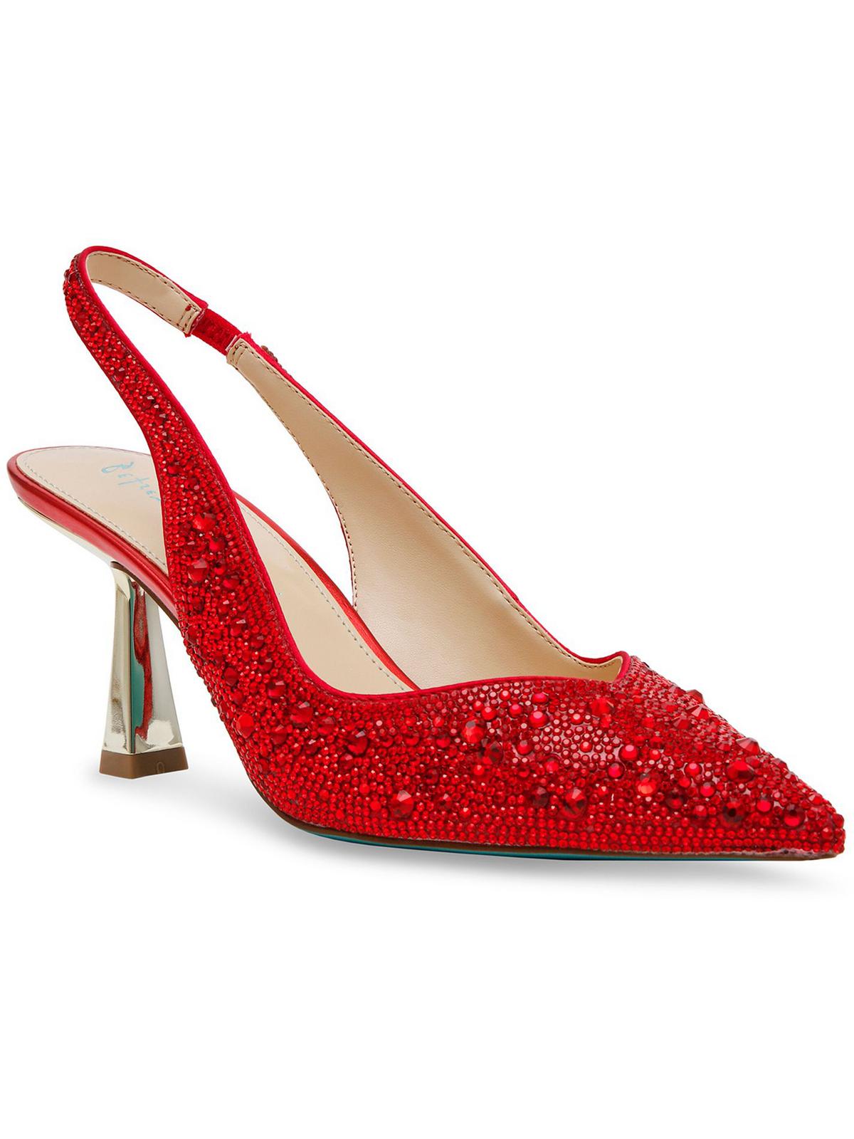 Womens Clark Metallic Embellished Slingback Heels